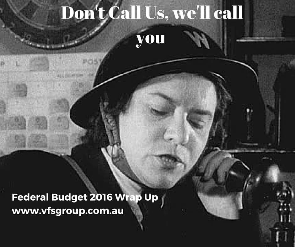 Why you don’t need to consult VFS after the 2016/17 Federal Budget